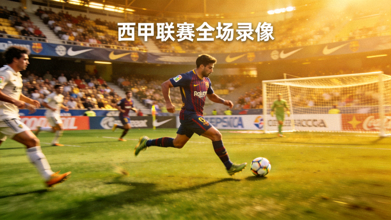 西甲联赛全场录像缩略图，足球运动员在球场上的精彩瞬间